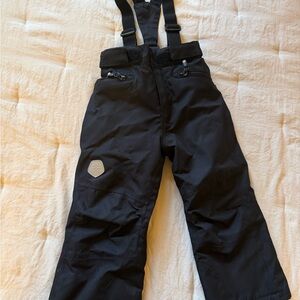Children's Black Insulated Overalls